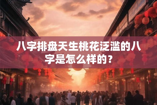 八字排盘天生桃花泛滥的八字是怎么样的？