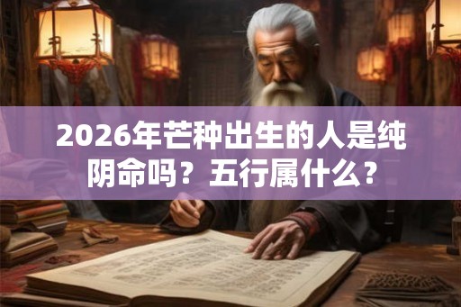 2026年芒种出生的人是纯阴命吗？五行属什么？