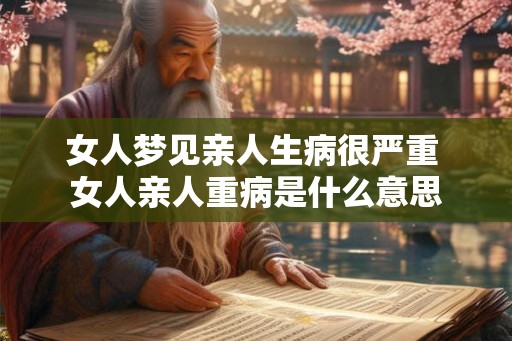 女人梦见亲人生病很严重 女人亲人重病是什么意思