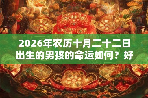 2026年农历十月二十二日出生的男孩的命运如何？好命吗？