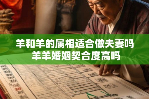 羊和羊的属相适合做夫妻吗 羊羊婚姻契合度高吗