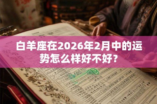 白羊座在2026年2月中的运势怎么样好不好？