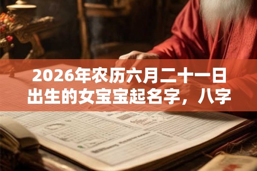 2026年农历六月二十一日出生的女宝宝起名字，八字五行起名大全