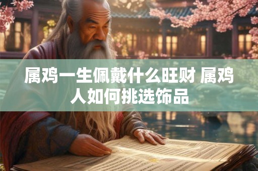 属鸡一生佩戴什么旺财 属鸡人如何挑选饰品