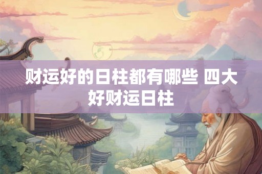 财运好的日柱都有哪些 四大好财运日柱