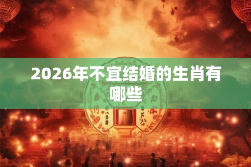 2026年不宜结婚的生肖有哪些 2026年不宜结婚的生肖有哪些