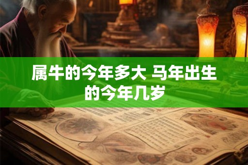 属牛的今年多大 马年出生的今年几岁