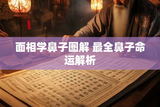 面相学鼻子图解 最全鼻子命运解析