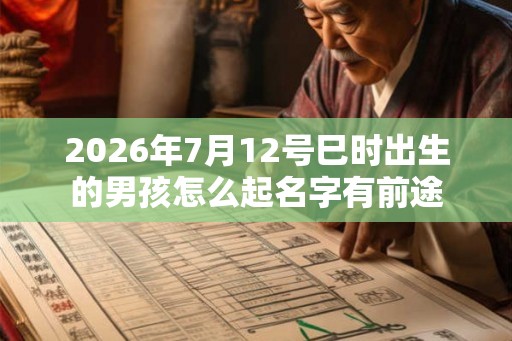 2026年7月12号巳时出生的男孩怎么起名字有前途