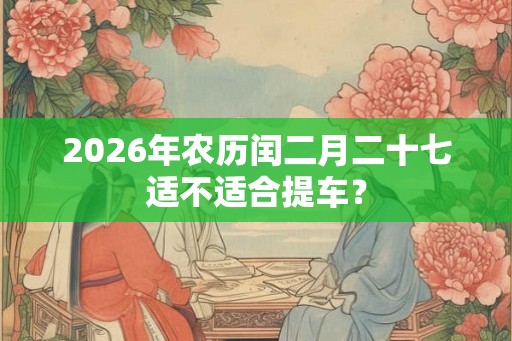 2026年农历闰二月二十七适不适合提车？