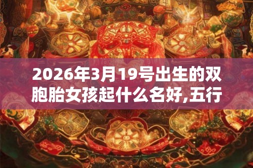 2026年3月19号出生的双胞胎女孩起什么名好,五行属什么？