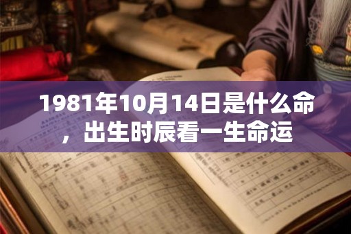 1981年10月14日是什么命，出生时辰看一生命运