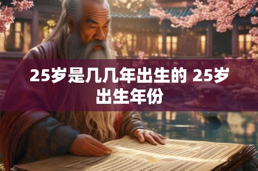 25岁是几几年出生的 25岁出生年份