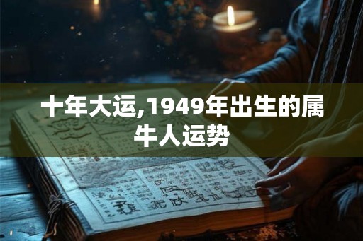 十年大运,1949年出生的属牛人运势