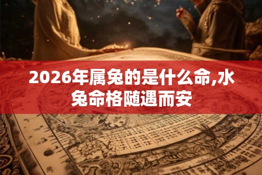 2026年属兔的是什么命,水兔命格随遇而安