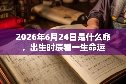 2026年6月24日是什么命，出生时辰看一生命运
