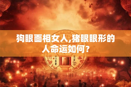 狗眼面相女人,猪眼眼形的人命运如何？