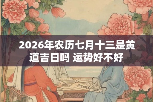 2026年农历七月十三是黄道吉日吗 运势好不好 2026年农历七月十三是黄道吉日吗 运势好不好