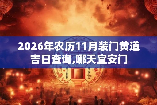 2026年农历11月装门黄道吉日查询,哪天宜安门
