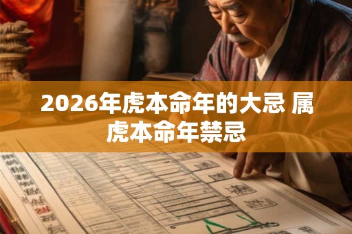 2026年虎本命年的大忌 属虎本命年禁忌