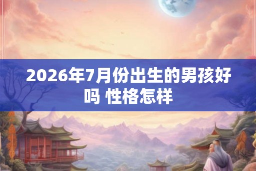 2026年7月份出生的男孩好吗 性格怎样