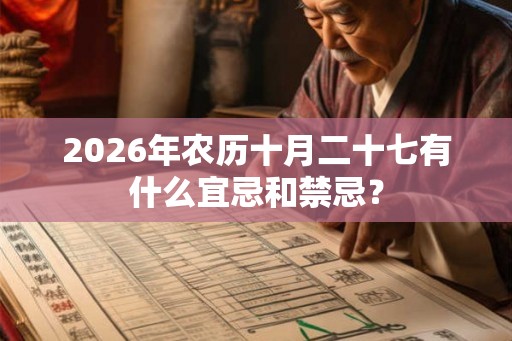 2026年农历十月二十七有什么宜忌和禁忌？
