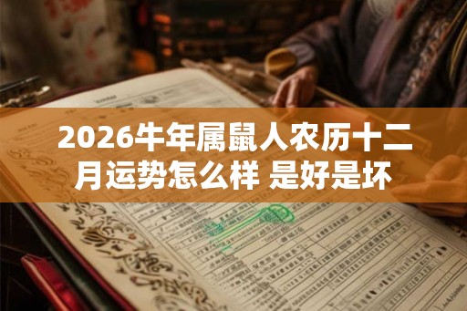 2026牛年属鼠人农历十二月运势怎么样 是好是坏