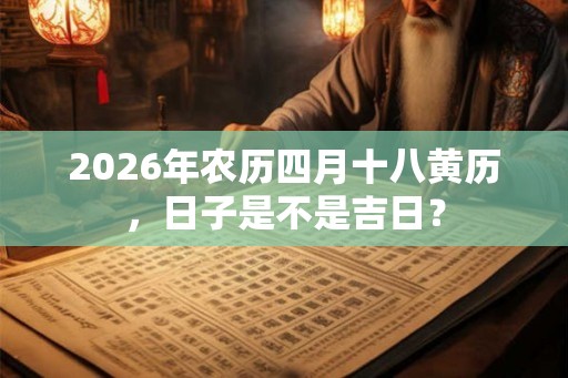 2026年农历四月十八黄历，日子是不是吉日？