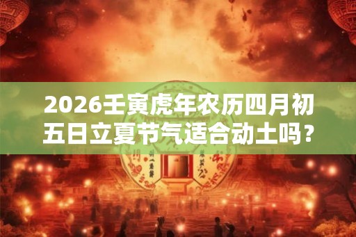 2026壬寅虎年农历四月初五日立夏节气适合动土吗？
