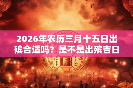 2026年农历三月十五日出殡合适吗？是不是出殡吉日？