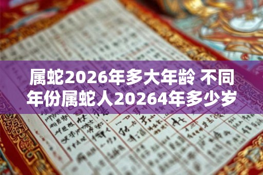 属蛇2026年多大年龄 不同年份属蛇人20264年多少岁了