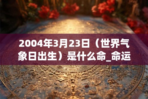2004年3月23日（世界气象日出生）是什么命_命运如何