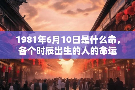 1981年6月10日是什么命，各个时辰出生的人的命运