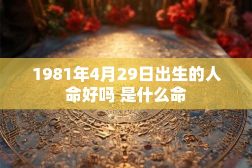 1981年4月29日出生的人命好吗 是什么命