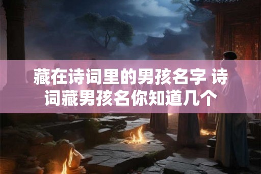 藏在诗词里的男孩名字 诗词藏男孩名你知道几个