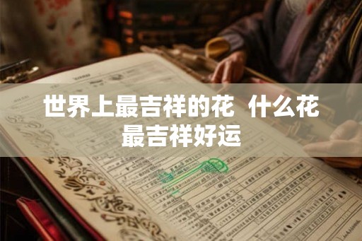 世界上最吉祥的花  什么花最吉祥好运