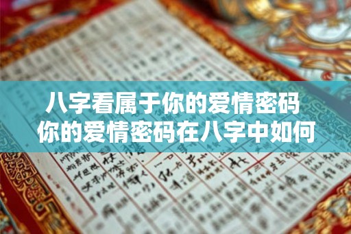 八字看属于你的爱情密码 你的爱情密码在八字中如何揭晓