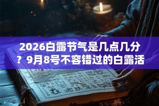 2026白露节气是几点几分？9月8号不容错过的白露活动