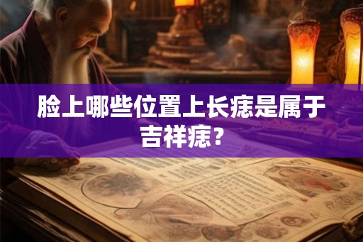 脸上哪些位置上长痣是属于吉祥痣？