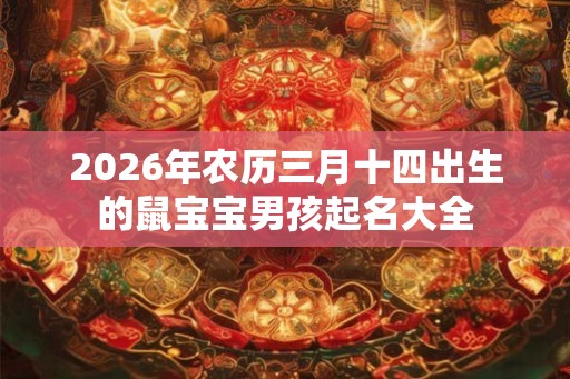 2026年农历三月十四出生的鼠宝宝男孩起名大全