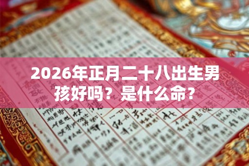 2026年正月二十八出生男孩好吗？是什么命？