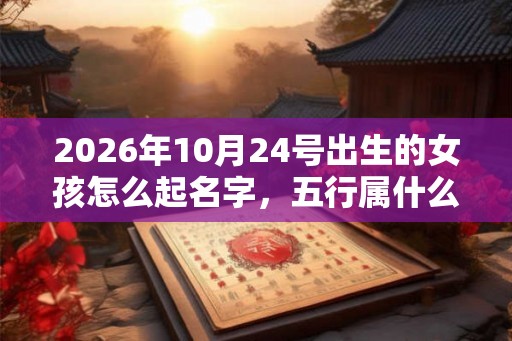 2026年10月24号出生的女孩怎么起名字，五行属什么