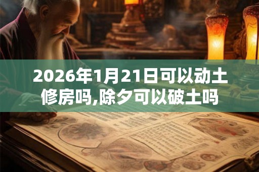 2026年1月21日可以动土修房吗,除夕可以破土吗