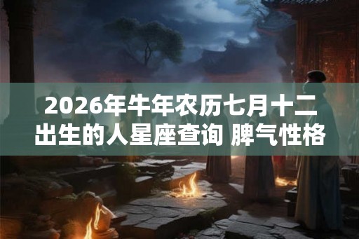 2026年牛年农历七月十二出生的人星座查询 脾气性格有什么特征 2026年牛年农历七月十二出生的人星座查询 脾气性格有什么特征