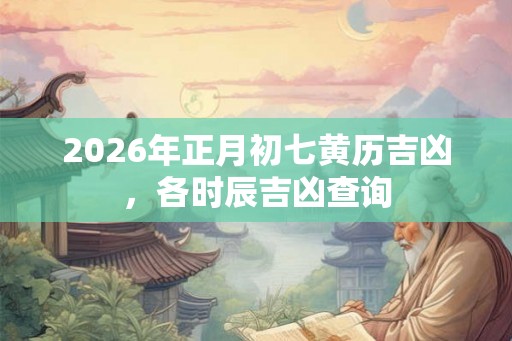 2026年正月初七黄历吉凶，各时辰吉凶查询