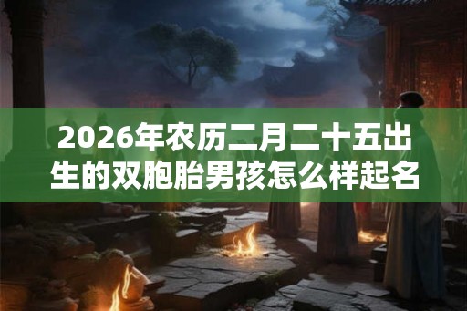 2026年农历二月二十五出生的双胞胎男孩怎么样起名字,五行属什么 2026年农历二月二十五出生的双胞胎男孩怎么样起名字,五行属什么