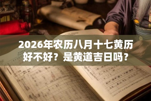 2026年农历八月十七黄历好不好？是黄道吉日吗？