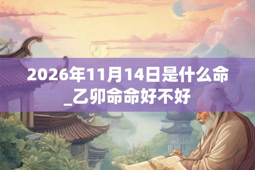 2026年11月14日是什么命_乙卯命命好不好 2026年11月14日是什么命_乙卯命命好不好