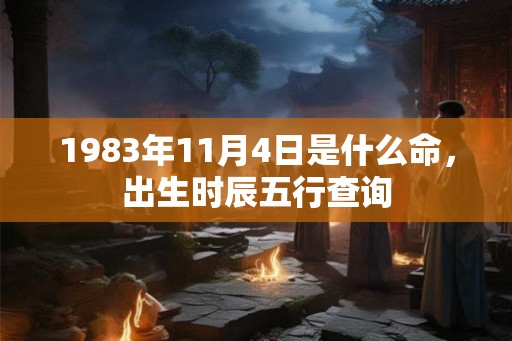 1983年11月4日是什么命，出生时辰五行查询
