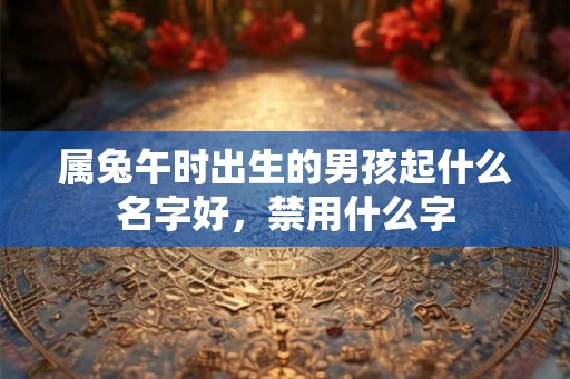 属兔午时出生的男孩起什么名字好,禁用什么字 属兔午时出生的男孩起什么名字好,禁用什么字